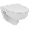 Image de Ideal Standard, Cuvette toilettes + bidet, Ensemble WC suspendu i.life A cuvette profonde sans rebord blanc avec siège T467001