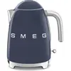 Image de Smeg Wasserkocher KLF03NBEU 1.7L, Anti-Kalkfilter, 2400W, Navy Blue, Bouilloire électrique, Bleu, Argent