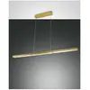 Image de Fabas Luce, Suspension, Suspension LED Ling 2000x43mm 40W blanc chaud laiton à intensité variable (4800 lm)
