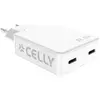 Image de Celly Wandladegerät SLIMTC2C65WWH (65 W, 2 ports), Chargeur USB, Blanc