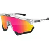 Image de Scicon, Unisexe, Lunettes de sport, aeroshade xl scnpp verre multi-reflet rouges (Crystal Gloss, Frêne Cristal, Noir rouge blanc, multi-reflet rouge, multimirror rød), Noir, Rouge, Blanc