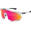 Image de Scicon, Unisexe, Lunettes de sport, aeroshade xl scnpp verre multi-reflet rouges (Blanc, Red, Rouge), Multicolore, Rouge, Blanc