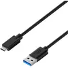 Image de Ewent Câble USB 3.2 Gen1 Type C vers Type A, AWG24+28, PD60W, 5 Gbit/s, PVC, noir, 1 m (1 m, USB 3.2 Gen 1, 60 W), Câble USB