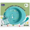 Image de Chicco, Vaisselle + couverts pour enfants, Mahlzeit Geschenk-Set - BLUE - 6m+