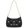 Image de Love Moschino, Femmes, Sac à main, Sac à épaule matelassé avec rivets, Noir