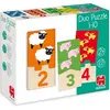 Image de Puzzle en bois Goula - Duo Puzzle 1-10 pour compter (20 pièces)
