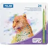 Image de Teka, Écriture + dessin, Holzlose Aquarellstifte 24 Farben + MILAN-Pinsel (24x)