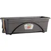 Image de Plastiken Bac à fleurs avec soucoupe Anthracite Polypropylène 60 x 24 cm, Repassage + entretien du linge : accessoires, Gris