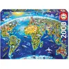Image de Educa Globe des points de repère mondiaux (2000 pièces)