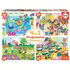 Image de Educa Journée à l'école in a Box puzzle (4 pièces)