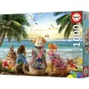 Image de Educa Puzzle 1000 pieces Dogs on the beach (1000 pièces)