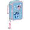 Image de Lilo & Stitch, Trousse, Dreifaches Federmäppchen Happy Himmelsblau 12,5 X 19,5 X 5,5 Cm 37 Stücke