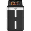 Image de Taurus Heissluftfritteuse DUO SLIM AF2602 13 L, Friteuse, Argent, Noir