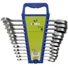 Image de Irimo, Clé à molette, Jeu de clés mixtes à cliquet dans un support, 12 pièces (10 mm, 11 mm, 12 mm, 13 mm, 14 mm, 15 mm, 16 mm, 17 mm, 18 mm, 19 mm, 8 mm, 9 mm)