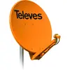 Image de Televes QSD85-O - 10,7 - 12,75 GHz - 39,5 dBi - 10 - 80° - orange - aluminium - 850 mm (Antenne parabolique, 39.50 dB, UKW / MW / LW), Parabole + antenne, Orange
