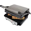 Image de Sogo APPAREIL À SANDWICHS, 4 TRANCHES, PLAQUES DE CUISSON LISSES - 2 000 W, Machine à panini, Noir, Argent