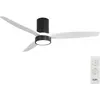 Image de EDM Ventilateur de plafond avec lampe 33825 Kara 30 W 2190 Lm, Ventilateur, Noir, Blanc