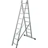 Image de EDM, Échelle, Échelle transformable en aluminium 2 x 9 marches (Échelle multifonction, 255 cm)