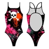 Image de Turbo Maillot De Bain Flowers And Skulls