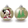 Image de Décorations de sapin de Noël, MICKEY - Doré - Pack 6 Boules de Noël - 8 cm (6x)
