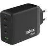 Image de Nilox NXGANUSBC100 Wall Charger Black - Brand EAN: 8431775035669 (100 W, 4 ports), Chargeur USB, Noir