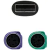Image de Nanocable 10.03.0101 Câble PS/2 0,15 m 2x 6-p Mini-DIN USB A Noir, Câble pour commutateur KVM
