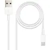 Image de Nanocable 10.10.0401 Câble Lightning 1 m blanc (1 m, USB 2.0), Câble USB