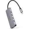 Image de Nanocable 10.16.4505 (USB-C, 5 ports), Station d'accueil + hub USB, Gris