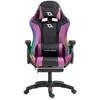 Image de Powergaming Chaise De Jeu Avec Repose-pieds Led Rgb