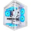 Image de Mars Gaming Mc-Curvw (ATX, mATX, Mini-ITX), Boîtier PC, Blanc, Noir