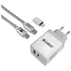 Image de Subblim CARGADOR PD25W QC3.0 C TO C/LIGHTNING CABLE W (25 W), Chargeur USB, Blanc, Argent