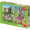 Image de Dino Puzzle La taupe est heureuse, la taupe et la voiture 2x48 pièces (48 pièces)