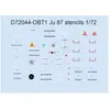 Image de Eduard Ju 87 stencils pour ACADEMY/AIRFIX/ITALERI/REVELL