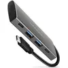Image de Axagon HMC-4G2 (USB-C, 4 ports), Station d'accueil + hub USB, Gris, Argent