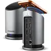 Image de Axagon HMC-WL9 9-in-1-Hub USB-C 10 Gbit/s kabelloses Laden Grau (USB-C, 9 ports), Station d'accueil + hub USB, Gris