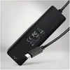 Image de Axagon HUE-C2C, 4× USB 5Gbps TRAVEL hub, 2× USB-A + 2× USB-C, USB-C napájení, kabel USB-C 19cm (USB-C, 4 ports), Station d'accueil + hub USB, Noir