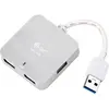 Image de i-tec U3HUBMETAL402 (USB-A, 4 ports), Station d’accueil + hub USB, Argent
