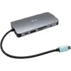Image de i-tec C31NANOVGA112W (USB-C, 8 ports), Station d'accueil + hub USB, Gris