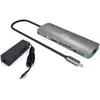 Image de i-tec NANO LAN DOCK + P/S 100W (USB-C, 5 ports), Station d'accueil + hub USB, Gris