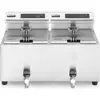 Image de Hendi Friteuse Profi Line numérique avec robinet de vidange 2 x 8 l, Friteuse, Argent