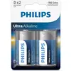 Image de ProPlus Philips Piles Ultra Alkaline D 2 pièces sous blister (2 pcs, D / LR20 / Mono / R20), Batteries + piles