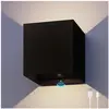 Image de Calex, Éclairage d'extérieur, Oplaadbare LED buitenwandlamp met bewegingssensor zwart (170 lm, IP44)