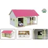 Image de Kids Globe Farming Horse Stable Pink avec 2 boxes et rangement 1:33