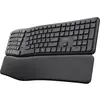 Image de Trust Keyra Ergonomische Multigeräte-Funktastatur (FR, Docking, Filaire, Sans fil), Clavier, Noir