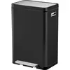 Image de EKO Système de tri des déchets X-Cube Poubelle à pédale noire 2 x 20 L en inox brossé avec, Poubelle, Noir