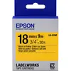 Image de Epson, Ruban d'étiquetage, Cassette D'étiquettes Lk-5ybp (1.80 cm, Jaune)
