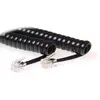 Image de ACT Câble téléphonique noir de 1,5 mètre avec connecteurs RJ10 RJ10-RJ10 COILED BLACK 1.50M, Téléphone : accessoires