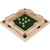Image de Longfield Shut the Box (4 joueurs) 29 x 29 x 3,5 cm - bois d'hévéa (Allemand, 2 - 4 Joueur)