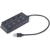 Image de Gembird 4-port USB HUB noir (4 ports), Station d'accueil + hub USB, Noir