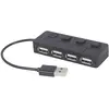 Image de Gembird Hub USB 2.0 4 ports avec commutateurs (USB-A, 4 ports), Station d'accueil + hub USB, Noir
